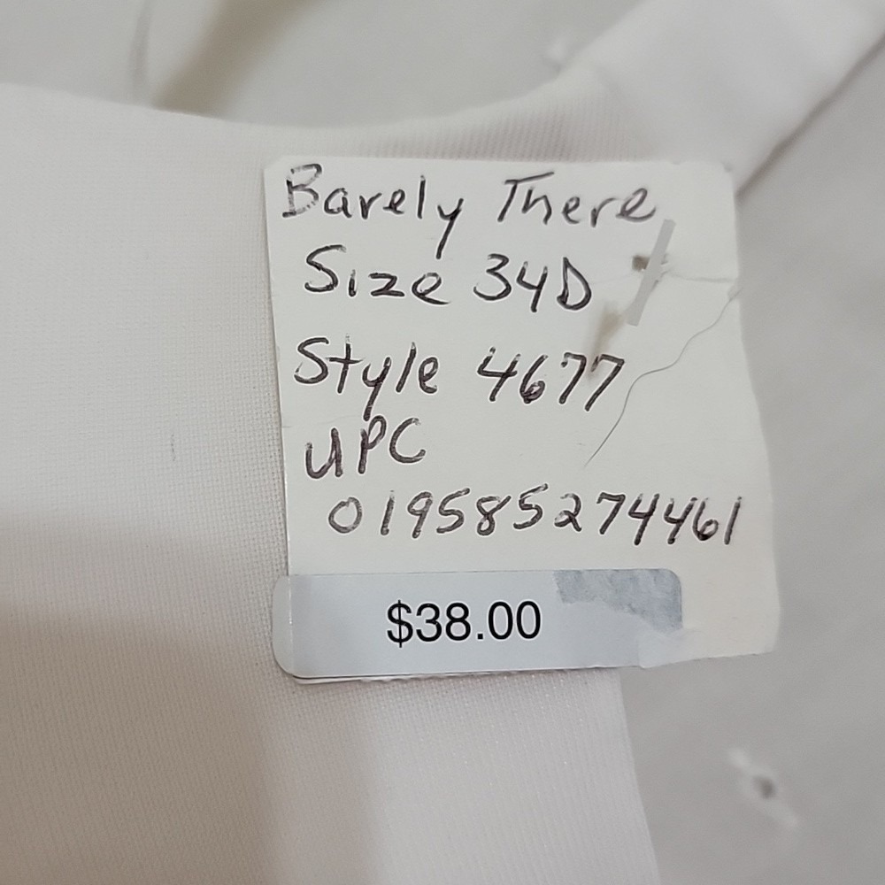 Barely There Spillage Solved White Underwire Bra Style 4677 34d View 4